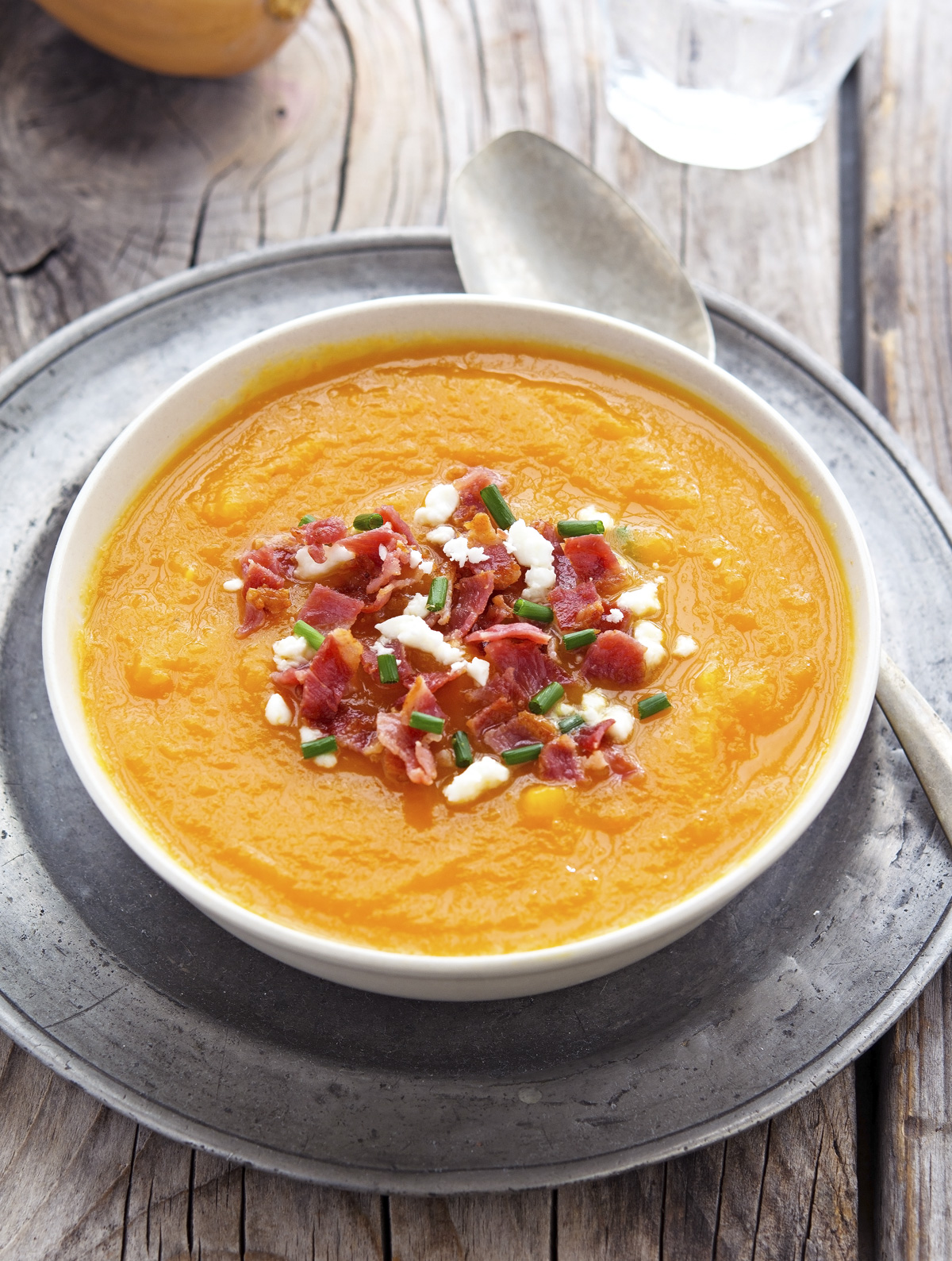 Roasted Butternut Squash and Bacon Soup