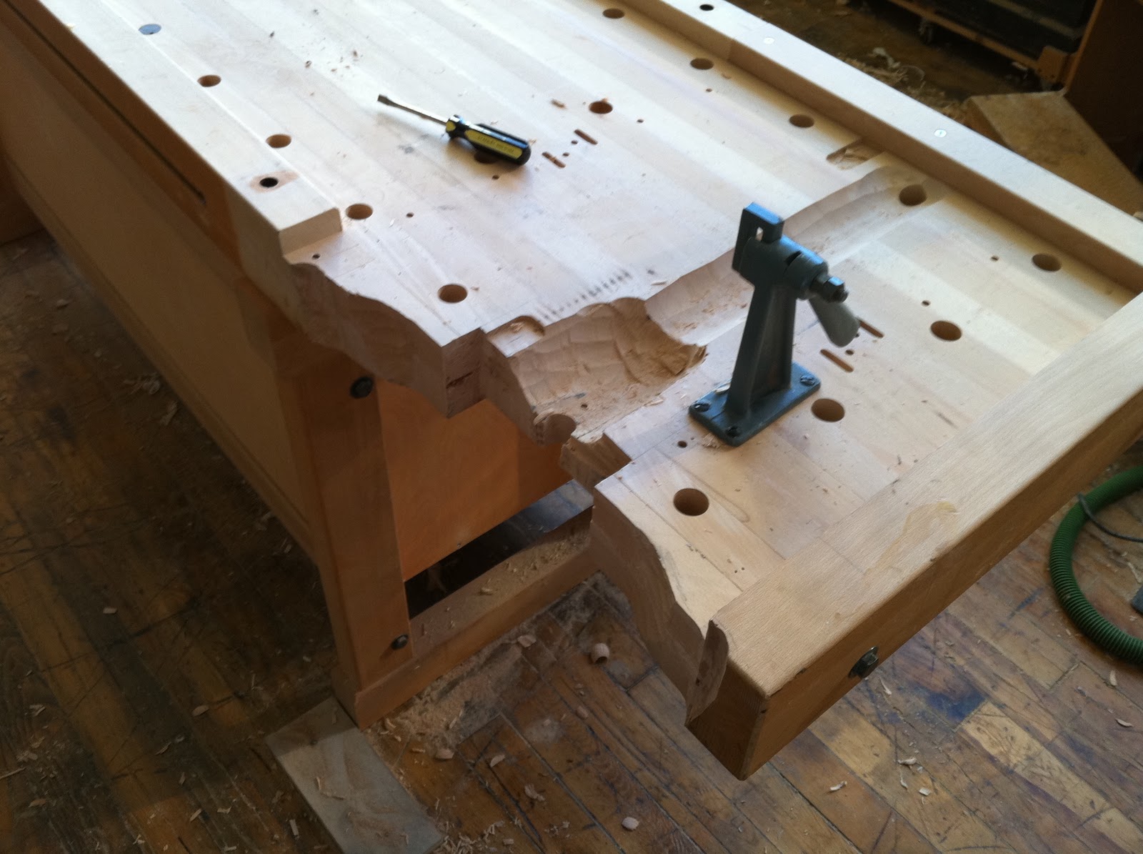 James Watriss Installing the Emmert Pattern Maker's vise