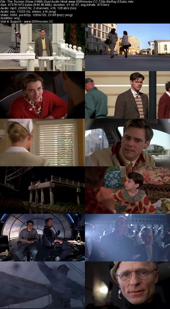 The Truman Show (1998) Dual Audio BluRay 300MB