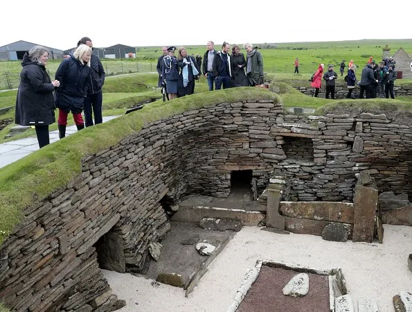 Crown Princess Mette-Marit and Crown Prince Haakon visit Skara Brae, on the occasion of the official visit in connection with the St. Magnus festival.