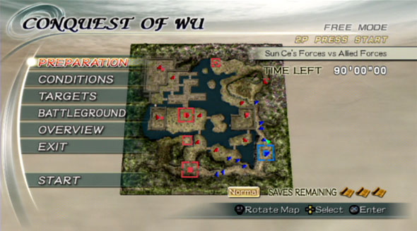 Stage Peta Map Dynasty Warriors 6