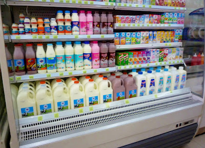 Several UHT milk brands in Singapore