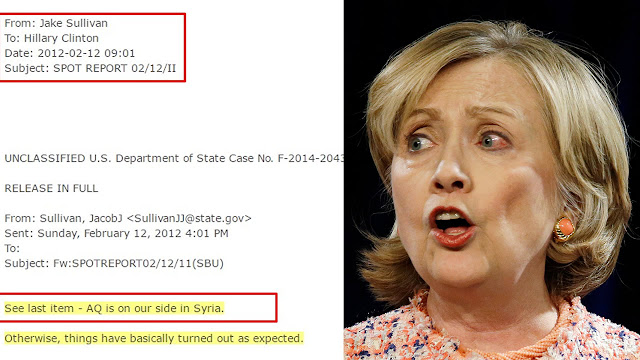 Wikileaks publica email a Hillary Clinton: «Al Qaeda está de nuestro lado» Wikileaks publica email a Hillary Clinton: «Al Qaeda está de nuestro lado»