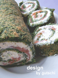 Spinat–Lachs–Rolle - Laktose und Gluten frei!