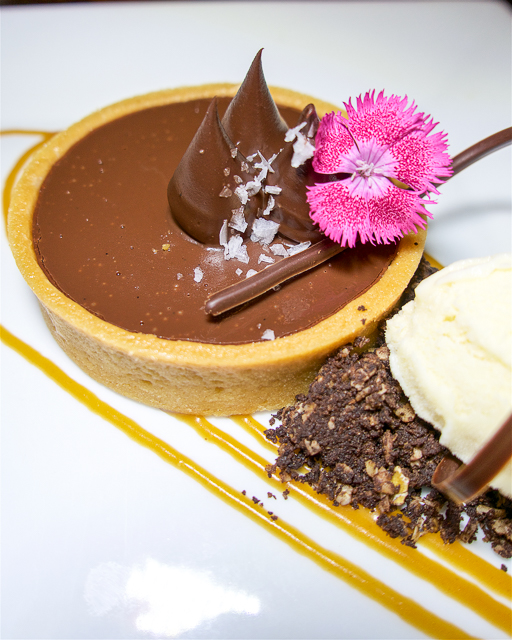 Salted Caramel Chocolate Tart at The Ritz Carlton Amelia Island, FL Salted Caramel Chocolate Tart at The Ritz Carlton Amelia Island, FL