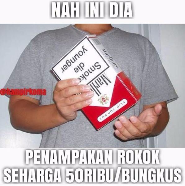 kumpulan foto lucu akibat harga rokok naik