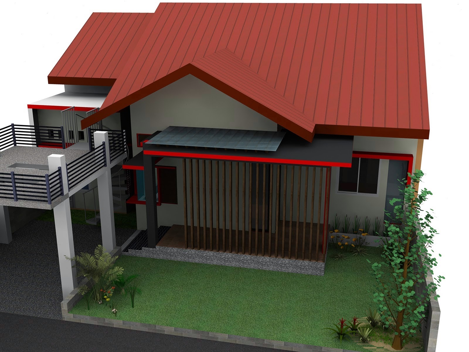 10 desain  rumah  minimalis terpopuler datar tampak atas 