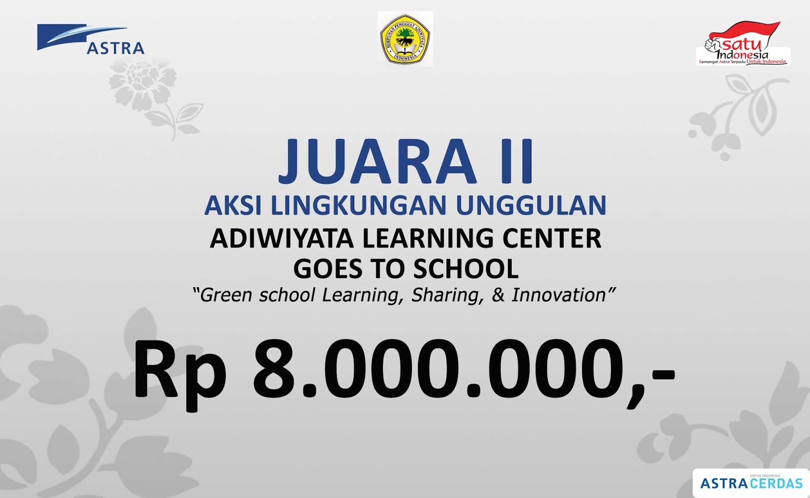 SMA 110 Raih Peringkat II Aksi Lingkungan Unggulan Sekolah 2018
