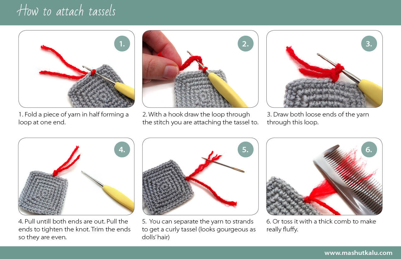 When they live their own lives... How to attach tassels tutorial