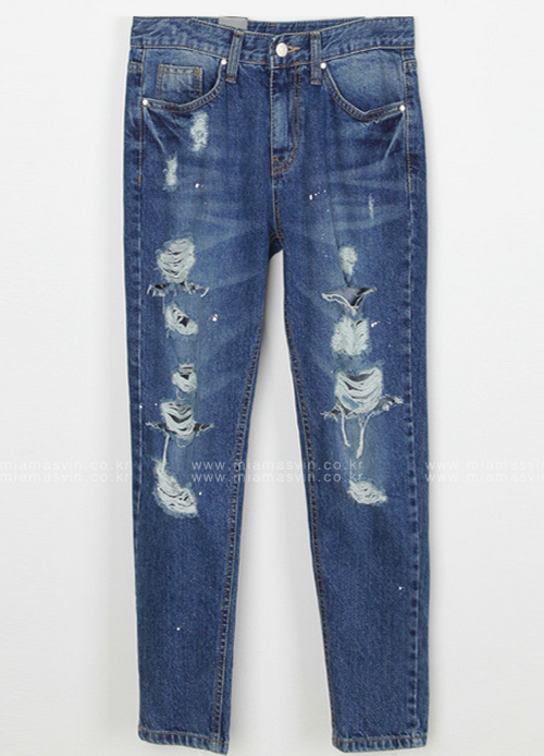 [Miamasvin] Tattered Tapered Jeans | KSTYLICK - Latest Korean Fashion ...