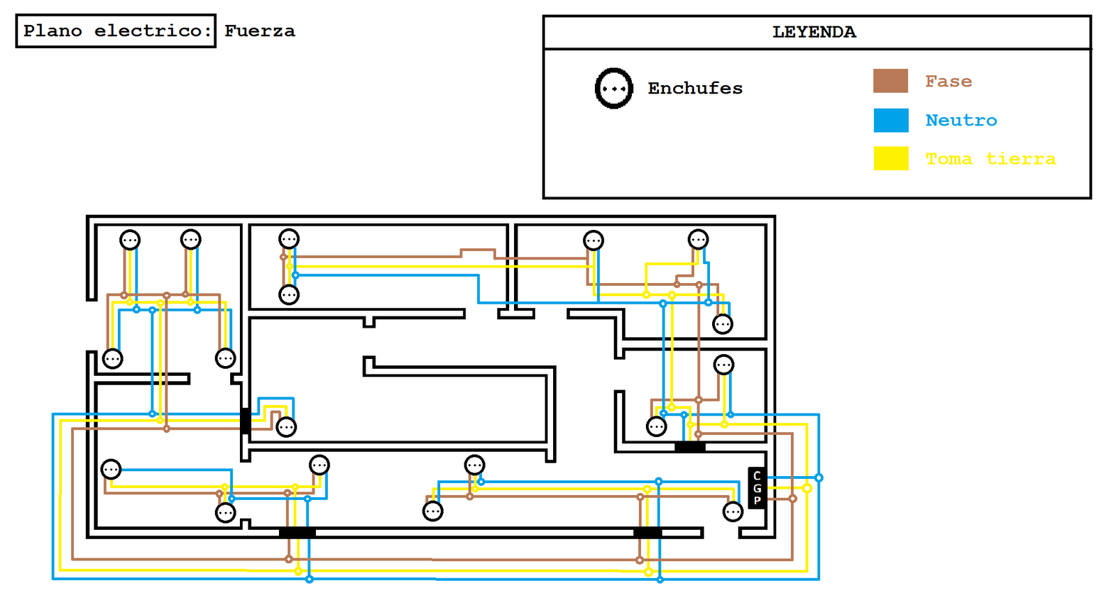Electricidad Media: Plano eléctrico 01 (CASA)