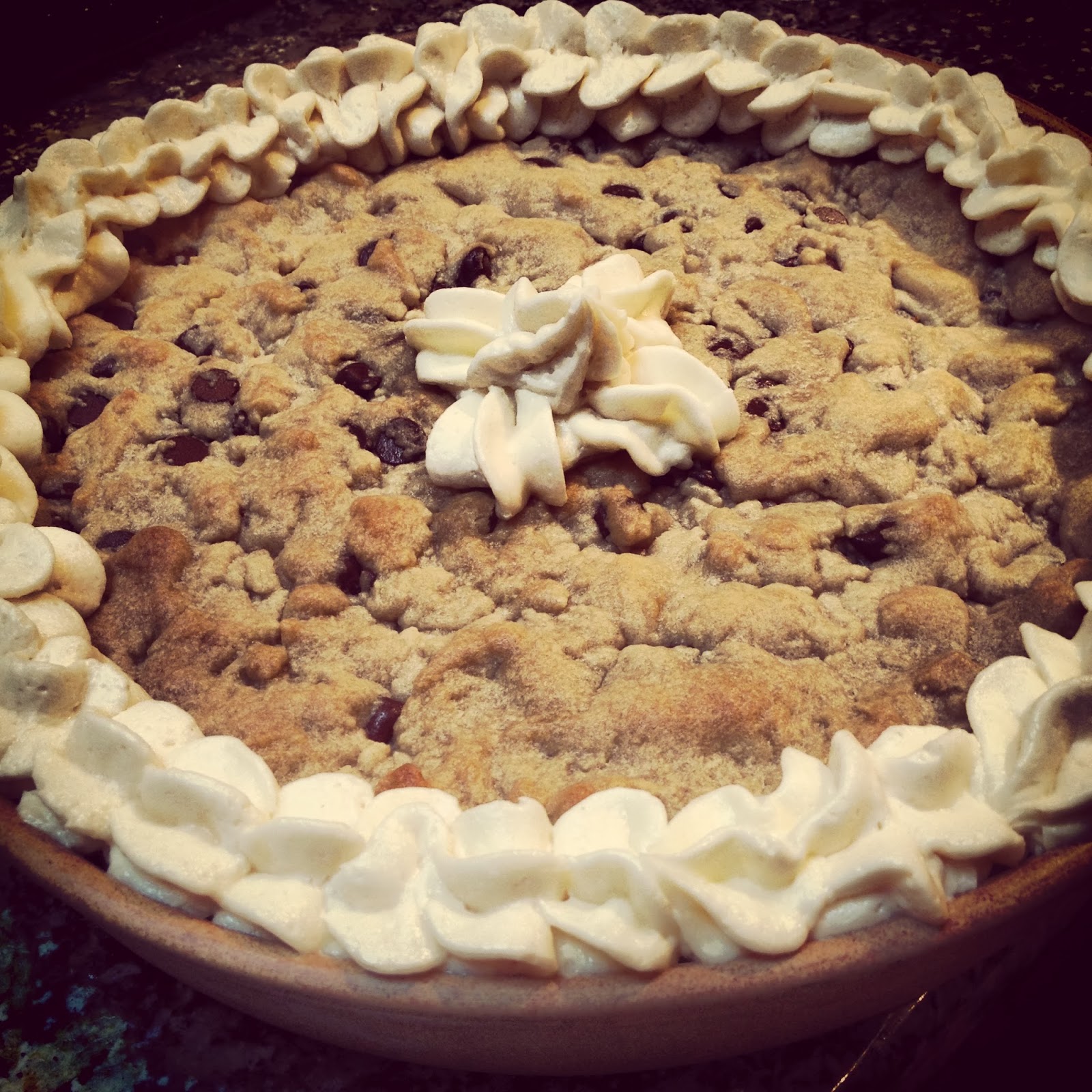 Bakeaholic chocolate chip cookie cake