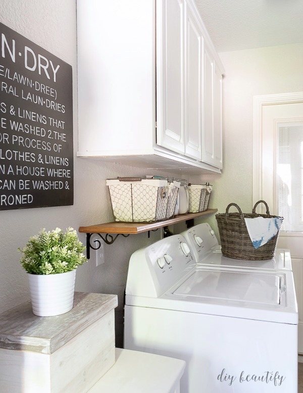 Laundry Room Makeover Reveal DIY Beautify Creating Beauty at Home