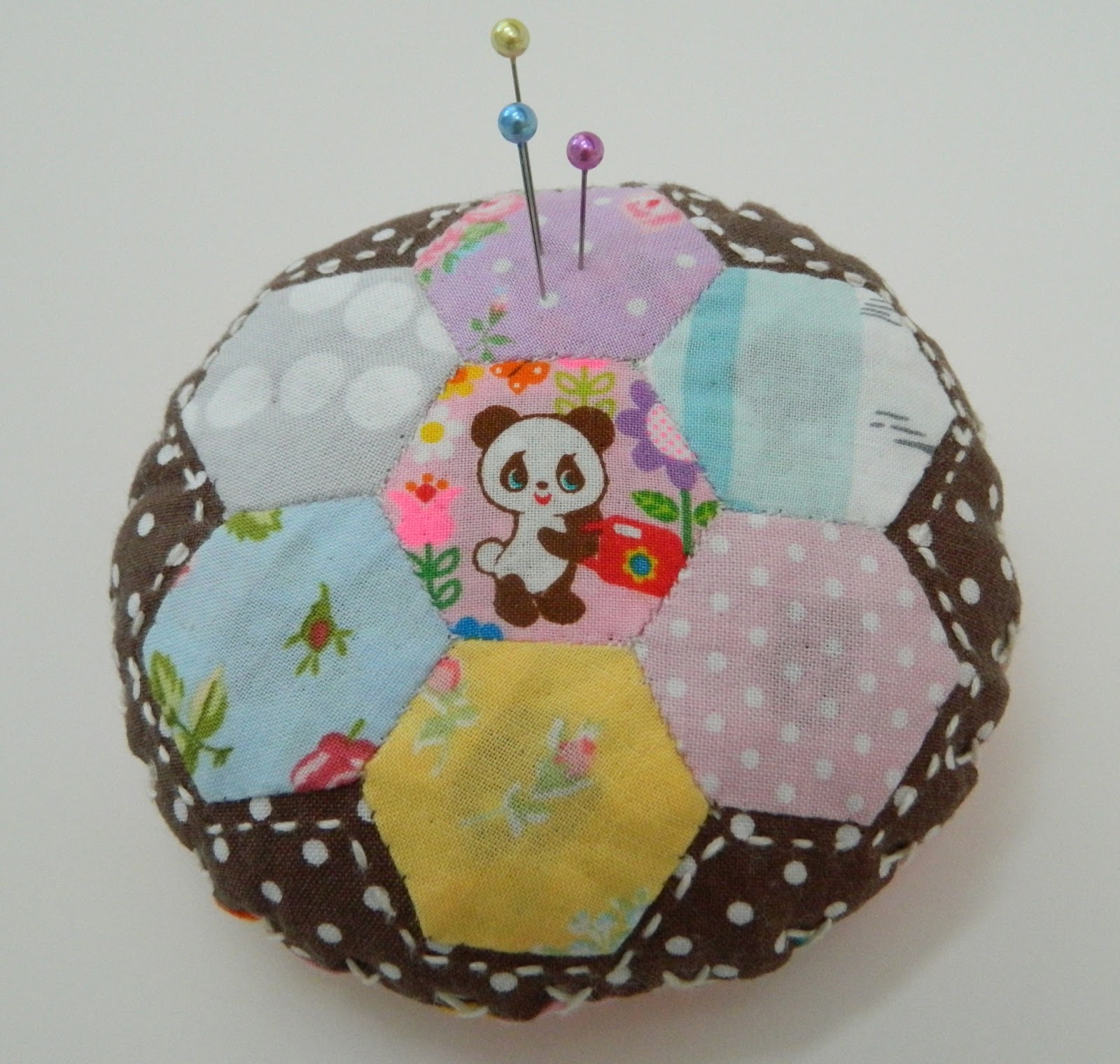 s.o.t.a.k handmade hexie pin cushion