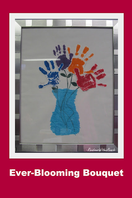 Mother's Day Painted Hand Print Bouquet #MothersDay