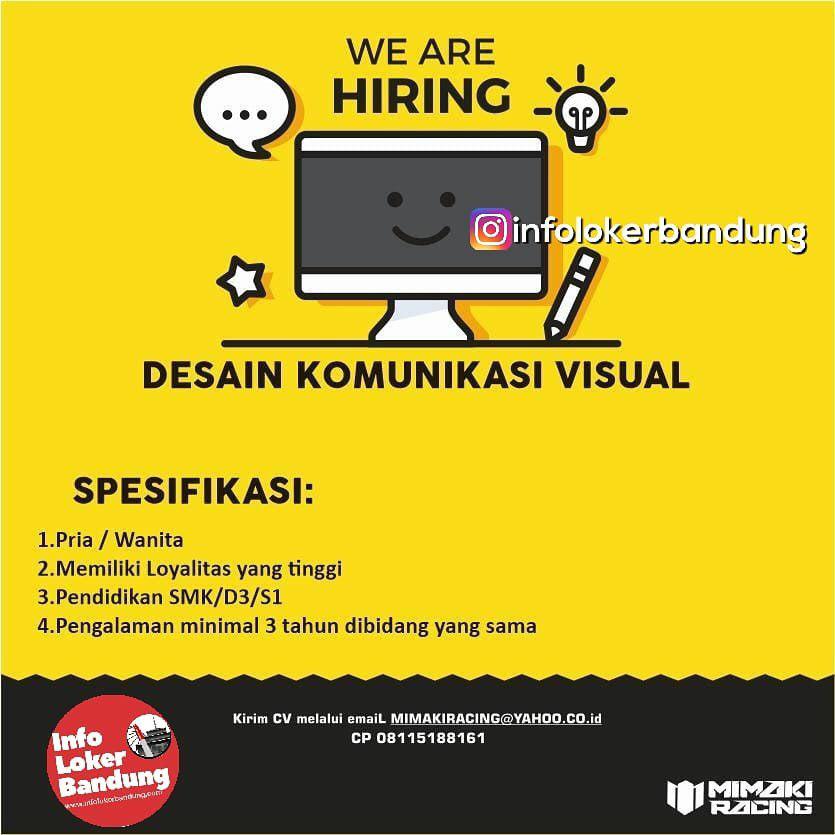 Lowongan Kerja Desain Komunikasi Visual Mimaki Racing Bandung Maret 2019