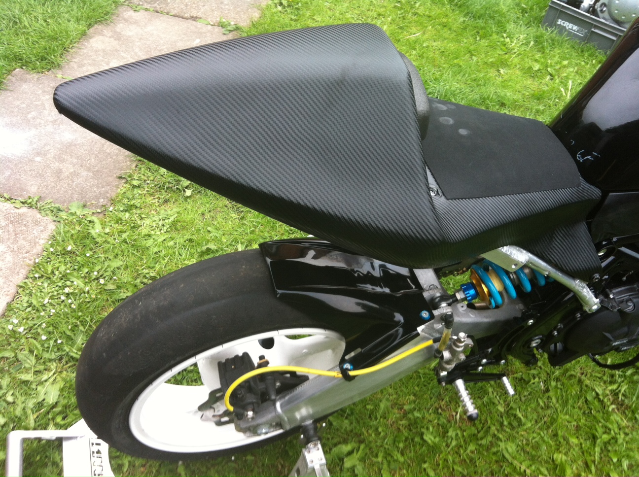 Alex Hutchinson's Motorcycle Road Racing Carbon Vinyl