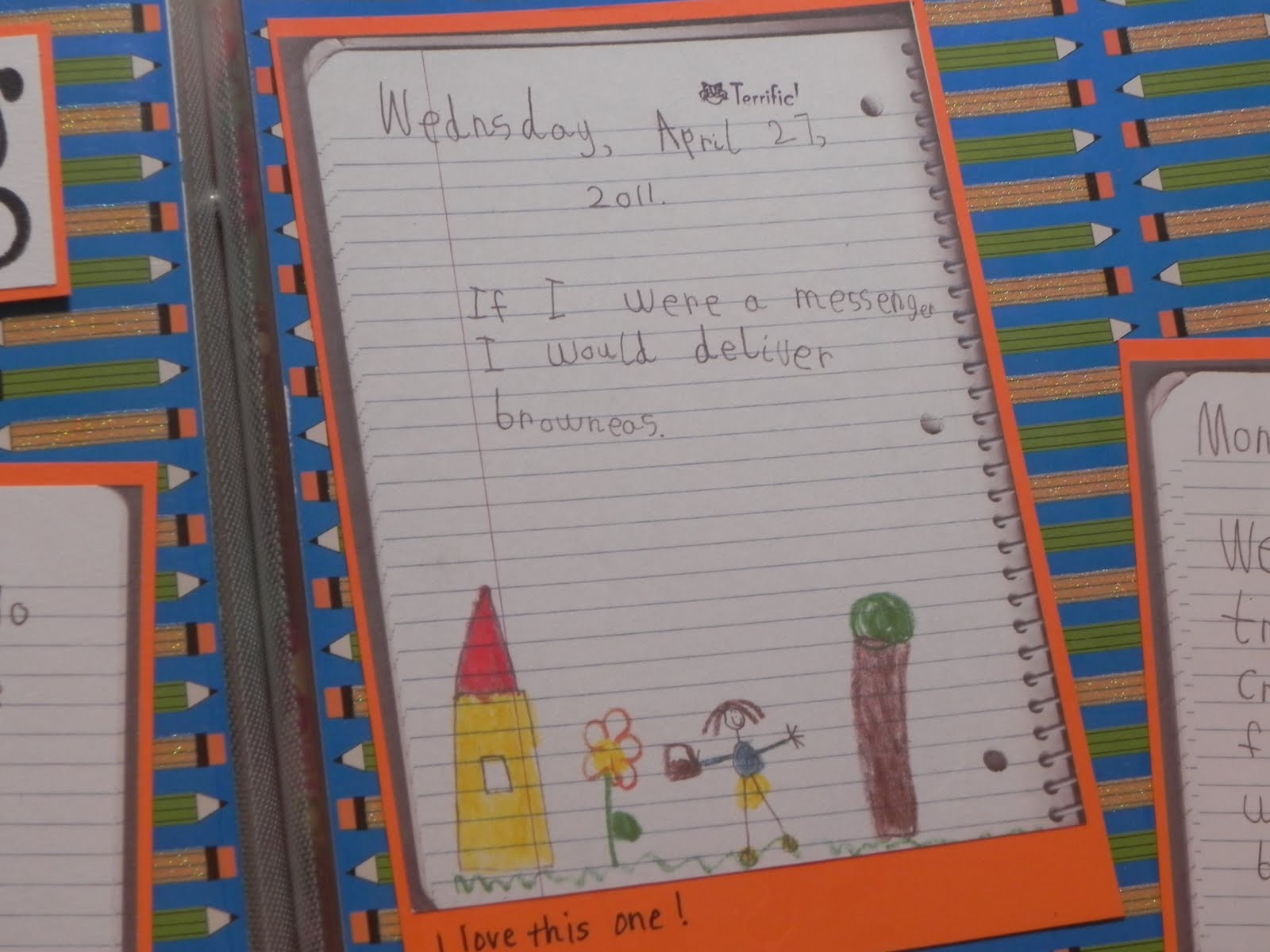 Shady Tree Diary {Scrapbooking Writing & Drawing Samples}