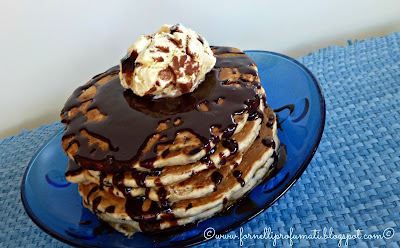 pancakes semi integrali con gocce di cioccolato 