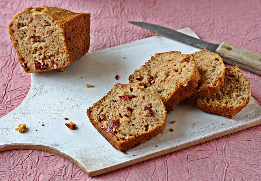 Versatile Vegetarian Kitchen Vegan Applesauce Cranberry Bread