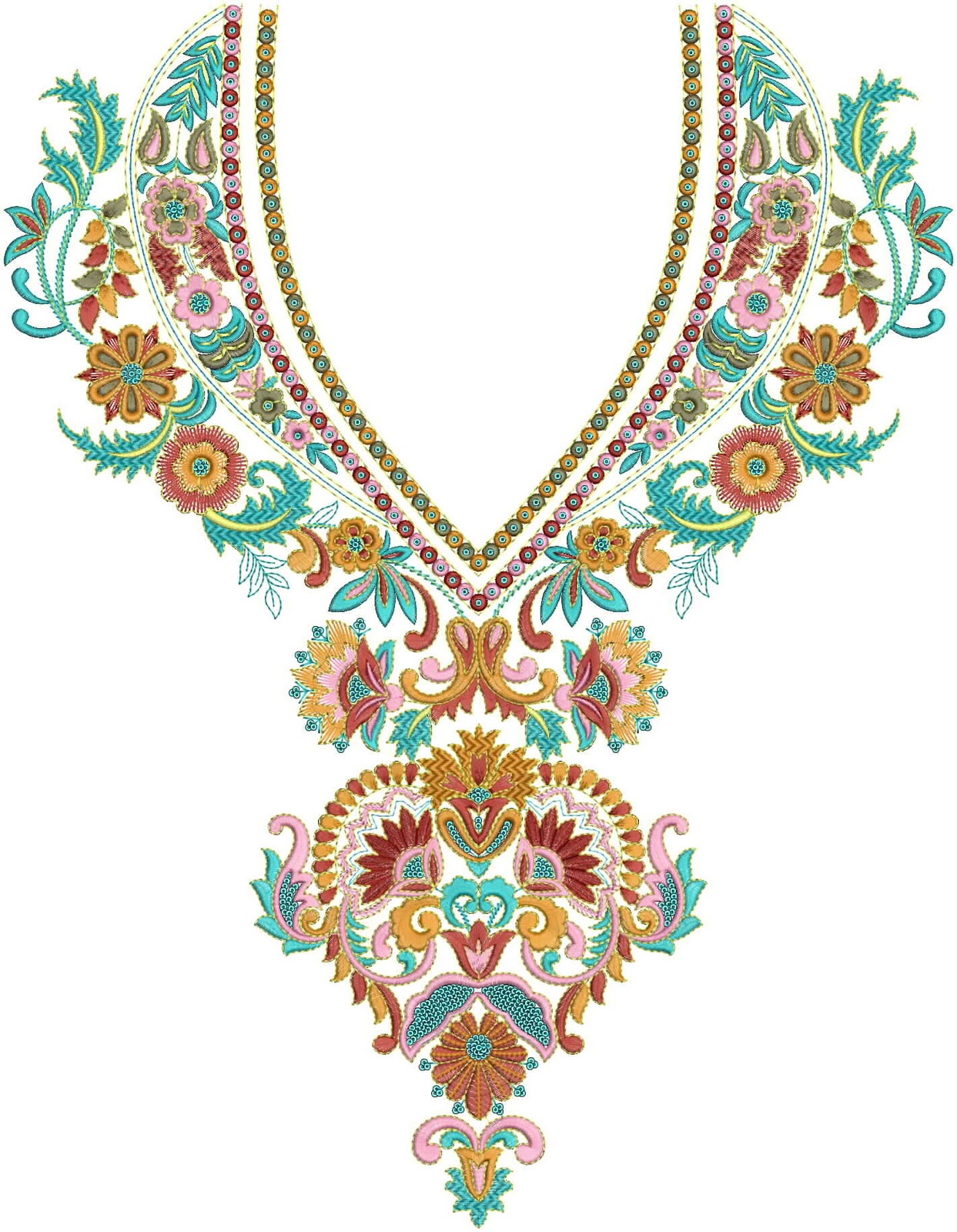 Latest desigen of Mirror Embroidery