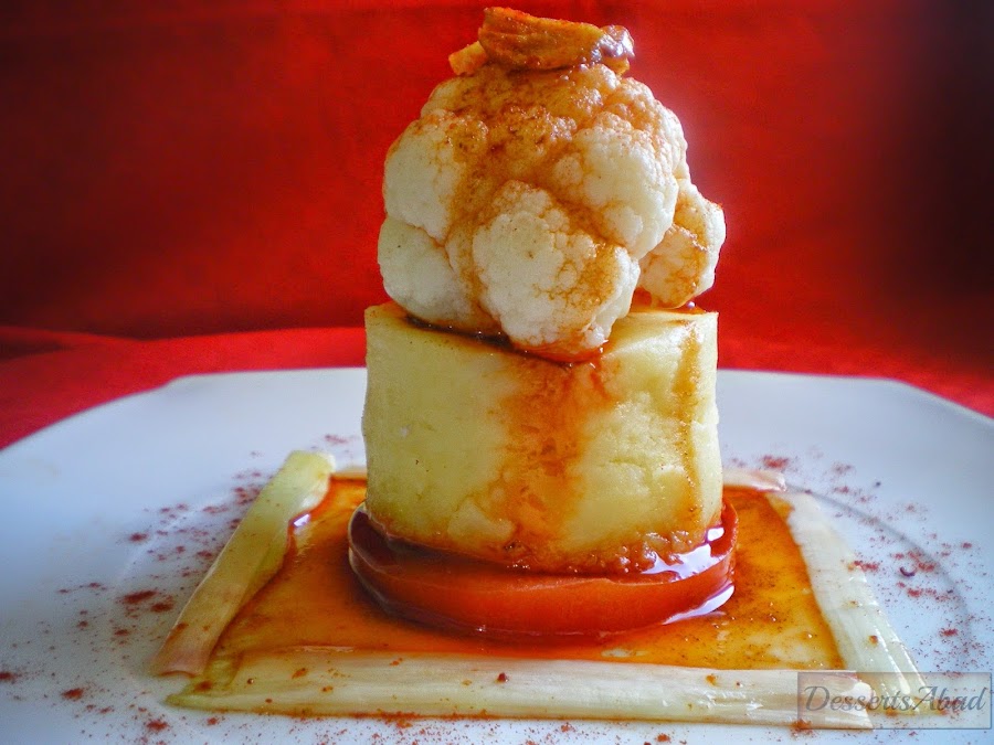 Pastel de coliflor aliñada