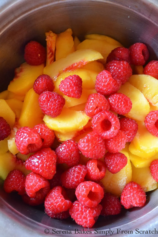 Peach Raspberry Almond Cobbler Serena Bakes Simply From Scratch