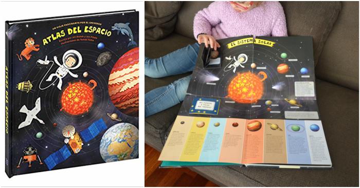 Atlas del espacio» desplegable para niños