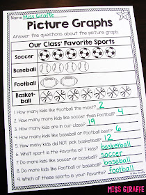 Miss Giraffe's Class: Graphing and Data Analysis in First Grade