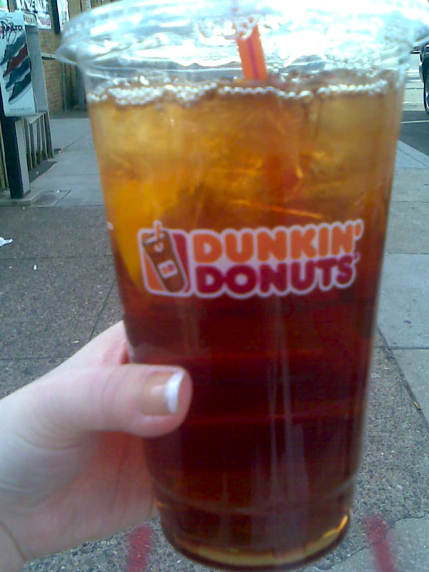 1234Eat! My Free Medium (24 oz) Iced Tea From Dunkin' Donuts