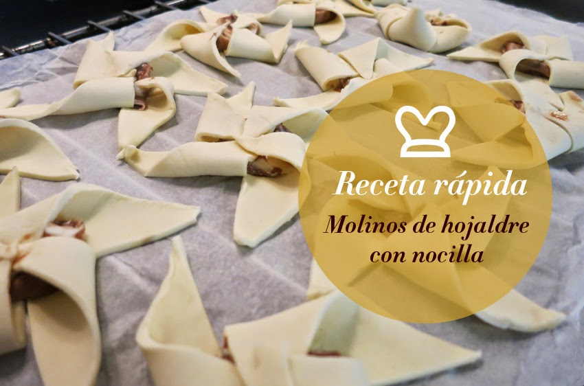 Receta de Molinos de hojaldre y nocilla