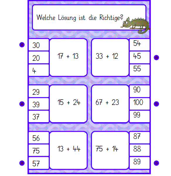 ABCKatze Klammerkarten Addition im ZR100 ohne Zehnerübergang ABCKatze Klammerkarten Addition im ZR100 ohne Zehnerübergang