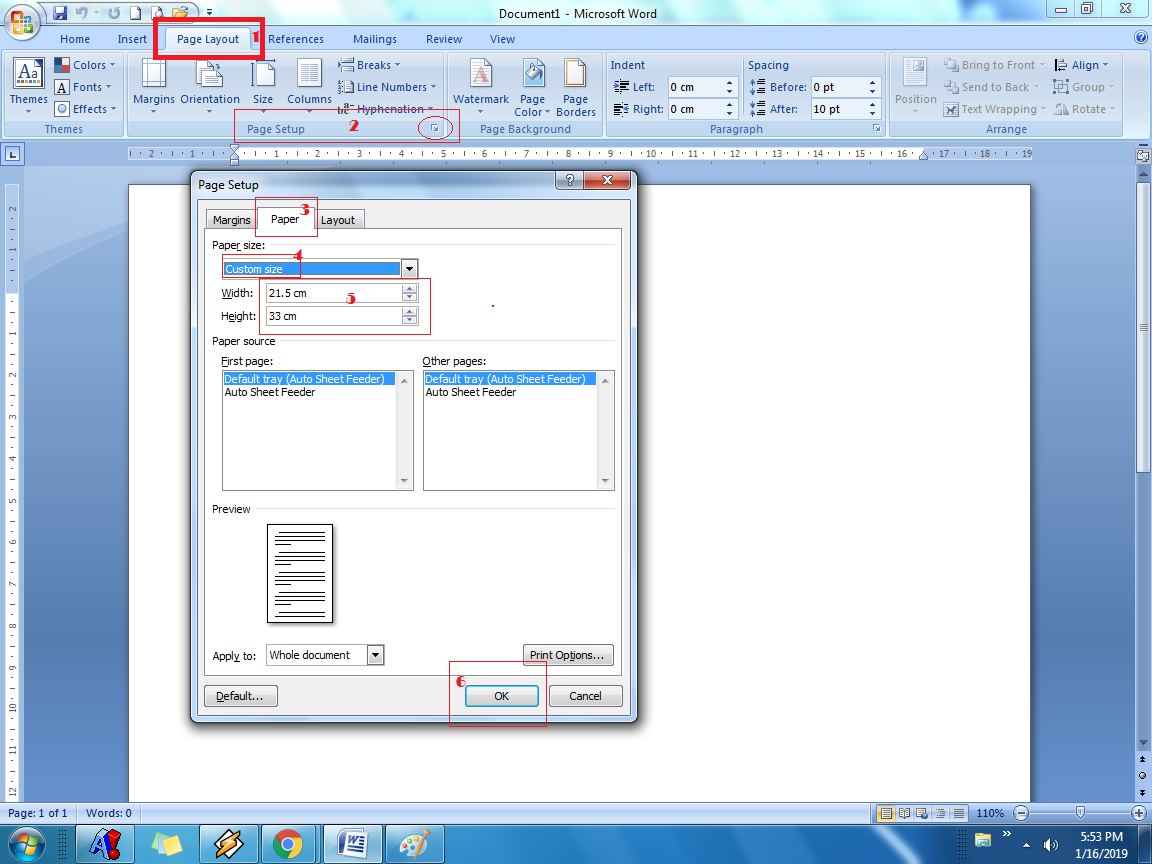 Ukuran Kertas F4 Di Microsoft Word 2007 Berbagai Ukuran