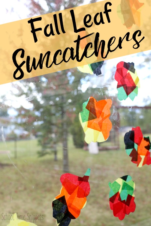 Fall Leaf Suncatchers A Simple Autumn Craft School Time Snippets