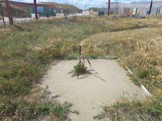 Abandoned Crazy Golf course at Starr Gate in Blackpool