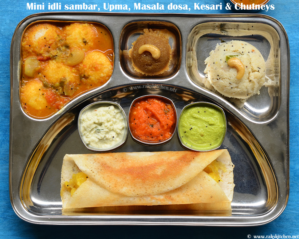Mini Tiffin HSB Style South Indian Special Breakfast Raks Kitchen 