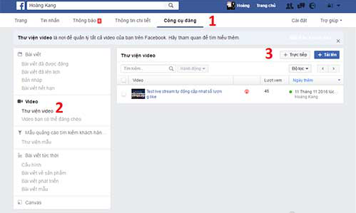 Cách live stream facebook thống kê tương tác Cach live stream facebook thong ke tuong tac