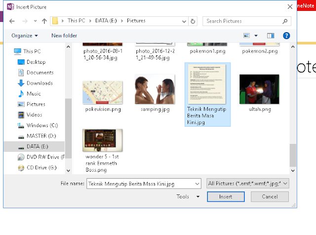 Cara Copy Text Dari Gambar - Menggunakan OneNote 2013
