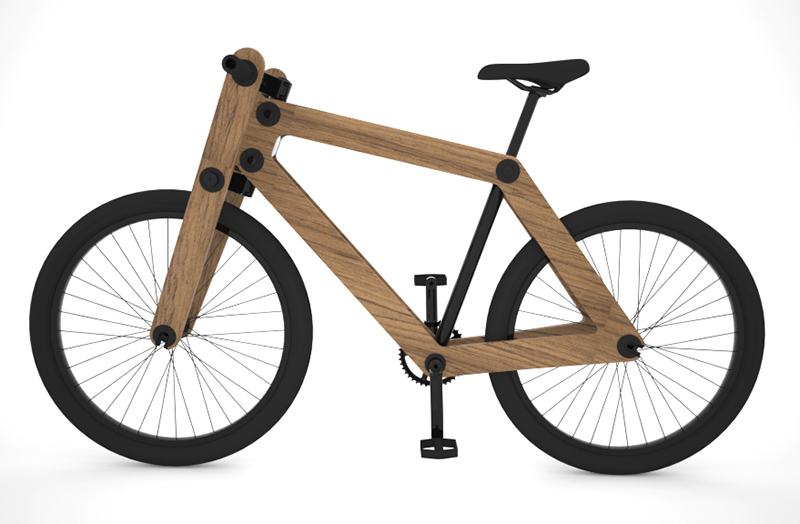flat packed wood bike