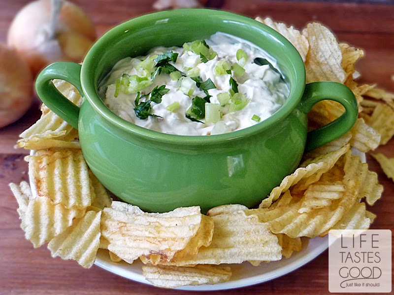 Creamy Caramelized Onion Dip | by Life Tastes Good is homemade deliciousness! I betcha won't stop at just one taste! #Shop #SauceOn #Appetizer