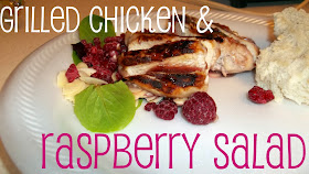 Grilled Chicken Raspberry Salad Organic Recipe for Earth Day activities