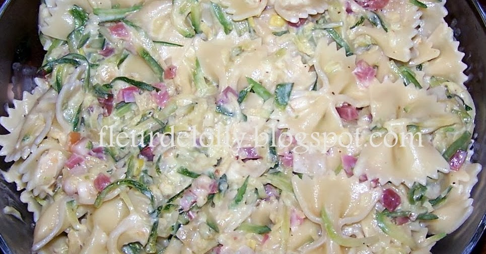 Fleur de Lolly Bow Tie Pasta Salad with Zucchini and Prosciutto