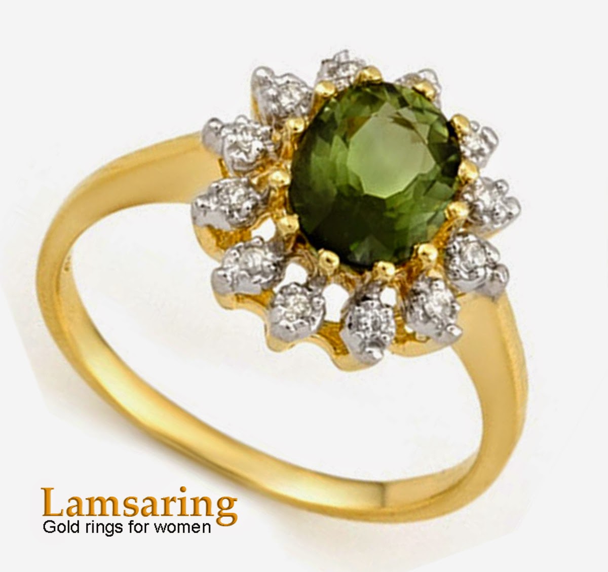 Green Gold Rings For Women Emerald Lamsaring Gold Rings For Women