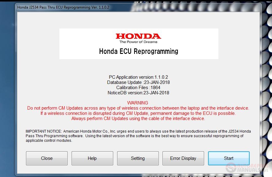 FreeAutoEpcService Honda Diagnostic System 3.102.051 and 1.004.012 VM