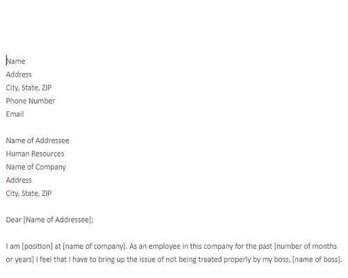 Complaint Letter about Your Boss Complaint Letter about Your Boss