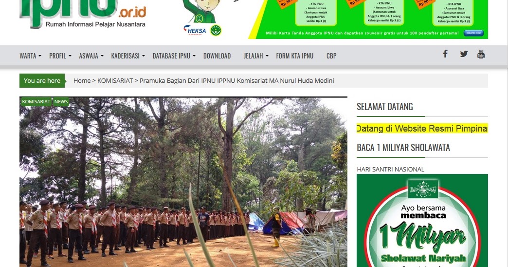 KARYA dan DESAIN GRAFIS Berita Antara Pramuka dan IPNU MA Nurul Huda