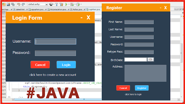 Java - Login And Register Form Design - C#, JAVA,PHP, Programming ...