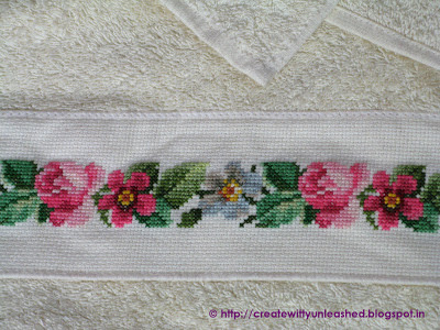 Cross stitch floral border