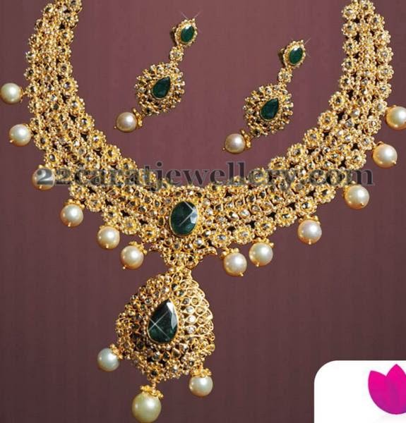 Famous and Trendy Uncut Necklace - Jewellery Designs