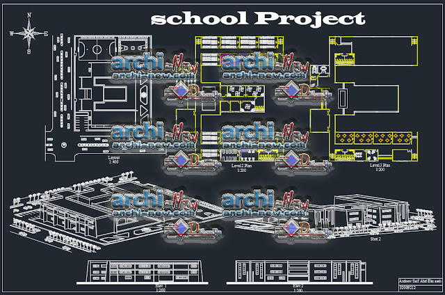 Télécharger le fichier Autocad Architecture Cad Dwg école directe projet